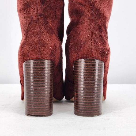 Call It Spring Mequel Tall Slouch Knee High Red Boots Size 8.5 - Picture 10 of 14